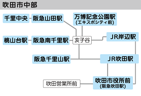 簡易路線図から探す 営業所別版 路線図 系統図 路線バス 阪急バス